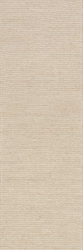 Dash & Albert Hades Soumak Jute Rug, Runner-2.5' X 6', Ivory Solid Pattern - color: Hades Ivory, size: 2'6" x 8' (Runner)