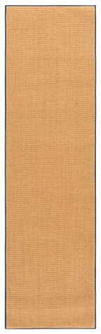 Martha Stewart SAFAVIEH x Collection Area Rug - 2'3" x 8' Runner, Natural & Navy, Sisal & Jute, Ideal for Living Room, Hallway, Foyer, Entryway, Bedroom (MSR9501D) - color: Natural/Navy, size: 2'3" x 8' (Runner)