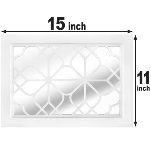 Wocred Set of 2 Rectangular Wall Mirror,White Color Entry Mirror for Bathroom Renovation,Bedrooms,Living Rooms and More(11”x15”) - color: White, size: 11x15 inch - 2 PCS