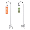 Ottsuls Bird Feeder Pole, 45 INCH Heavy Duty Shepherds Hooks for Outdoor with 5 Prong Base, Adjustable Stand Hanger for Garden Plant, Hummingbird Feeder, Lantern, Hanging Wedding Decor (2 Pack) - size: 45 INCH, style: B-2 Pack