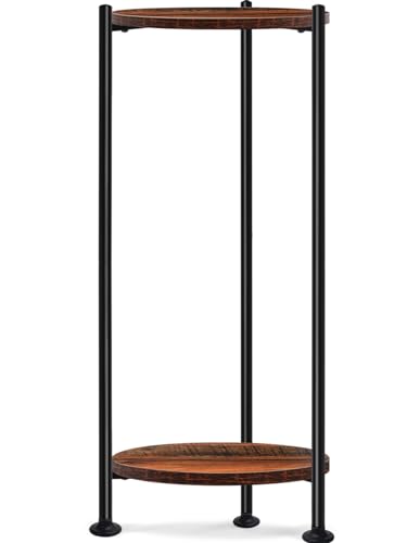 Lilybud--lily Plant Stand Indoor Outdoor, 30'' Tall Plant Stands for Indoor Plants, Heavy Duty Indoor Plant Shelf, 2 Tier Flower Stand for Living Room, Balcony, Deck - color: dark brown
