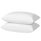 basic home® Queen Size Goose Feather & Down Bed Pillow - 100% Odorless Sleep Pillow for Neck Support & Cooling Comfort - 233TC Cotton Cover with Anti-Poke Liner Queen 20x28 inch - size: 20x28