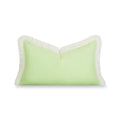 Hofdeco Premium Coastal Hampton Outdoor Performance Lumbar Pillow Cover Only, 12"x20" Water Repellent, UV and Fade Resistant for Backyard, Couch, Poolside, Grass Green Woven Solid - color: Grass Green Solid 12"x20"