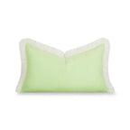 Hofdeco Premium Coastal Hampton Outdoor Performance Lumbar Pillow Cover Only, 12"x20" Water Repellent, UV and Fade Resistant for Backyard, Couch, Poolside, Grass Green Woven Solid - color: Grass Green Solid 12"x20"