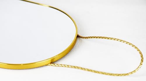 YCHMIR Oval Wall Mirror, Gold, Oval Shape, for Bathrooms and More (16x9.2 inch) - color: Gold