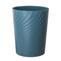UUJOLY Plastic Trash Can Wastebasket, Garbage Container Basket for Bathrooms, Kitchens, Offices, Kids Rooms, Bluish Green - color: Dark Blue, size: 1.8 Gallon/1 Pack