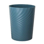UUJOLY Plastic Trash Can Wastebasket, Garbage Container Basket for Bathrooms, Kitchens, Offices, Kids Rooms, Bluish Green - color: Dark Blue, size: 1.8 Gallon/1 Pack