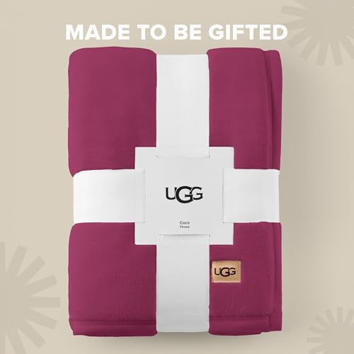 UGG Coco Throw Blanket – Soft & Cozy Blanket for Couch, Graduation Gifts or Teacher Birthday Gifts for Women Mom Her, 50" x 70", Strawberry Pink - color: Strawberry Pink