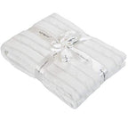 NTBAY 100% Pure Cotton Cable Knit Toddler Blanket, Super Soft Warm Breathable 30x40 Baby Blanket for Crib, Stroller, Nursery, Travel, Newborn, 30x40 Inches, White - color: White
