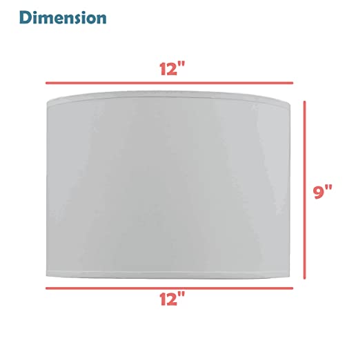 Aspen Creative 31605, Drum Spider Lamp Shade, Water Hyacinth, 12" Top x 12" Bottom x 9" Height - color: Water Hyacinth