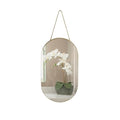YCHMIR Oval Wall Mirror, Gold, Oval Shape, for Bathrooms and More (16x9.2 inch) - color: Gold