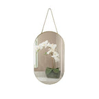YCHMIR Oval Wall Mirror, Gold, Oval Shape, for Bathrooms and More (16x9.2 inch) - color: Gold