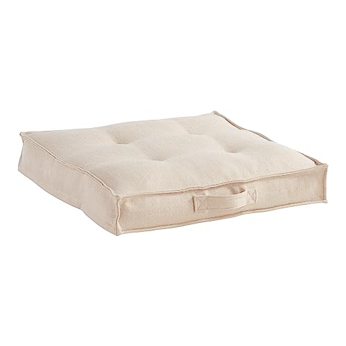 South Pine Porch Mila Square Tufted Pillow Style Dog Bed, Cream, Large (40" x 40") - color: Cream, size: Large (40" x 40")