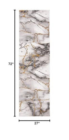 SAFAVIEH Craft Collection Runner Rug - 2'3" x 6', Grey & Gold, Modern Abstract Design, Non-Shedding & Easy Care, Ideal for High Traffic Areas in Living Room, Bedroom (CFT877F) - color: Grey/Gold, size: 2'3" x 6' (Runner)