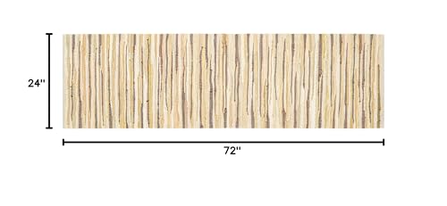 Cotton Hand Woven Chindi Runner Rug 2x6 Feet - Beige, Lightweight Decorative Soft Throw Indoor Floor Rag Rugs Ideal for Hallways, Kitchen, Bedroom | Linen Soft Braided Textured Carpet for Office Décor - color: Beige, size: 2' x 6' (Runner)