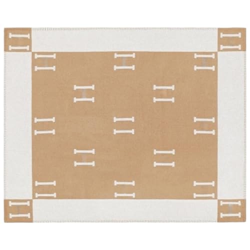 Fcteap h Blanket Soft Throw Blanket Faux Fleece Cashmere Plaid Warm Shawl Thick Knitted Plush Cozy Comfy for Women Throw Blanket for Sofa Couch Bed Queen King Size 55x66 in (Khaki-2) - color: Khaki-2