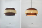 LIGHTLAND Rattan Farmhouse Pendant Light Fixture, Hand Woven Dining Room Pendant Light with Fabric Shade, Rustic Pendant Hanging Light Fixture for Kitchen Island Rattan Pendant Lighting 20'' - color: Style A, 20 Inch