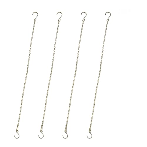 Chain for Hanging Plants,25 Inch Gold Hanging Chain,Hanging Basket Chain Kits with Hooks for Bird FeederHanging Plant Extender Porch Wind Chime (Gold, 25 Inch-4PCS) - color: Gold, size: 25 Inch-4PCS