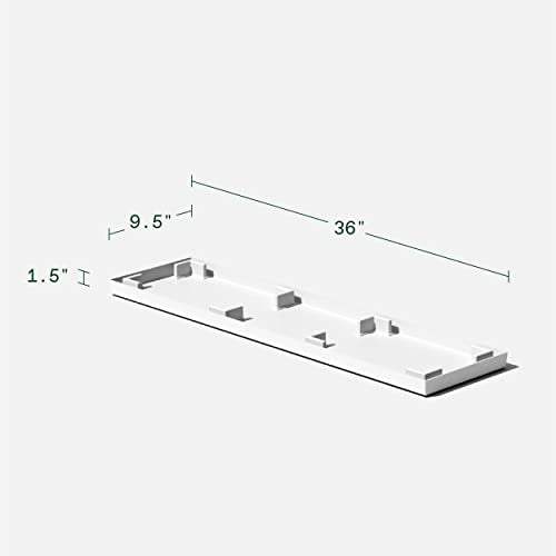 Veradek Midori Long Trough Planter (White, 39 inch - 2 Pack with 2 Saucer Trays) - color: White, size: 39 inch - 2 pack with saucers