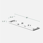 Veradek Midori Long Trough Planter (White, 39 inch - 2 Pack with 2 Saucer Trays) - color: White, size: 39 inch - 2 pack with saucers