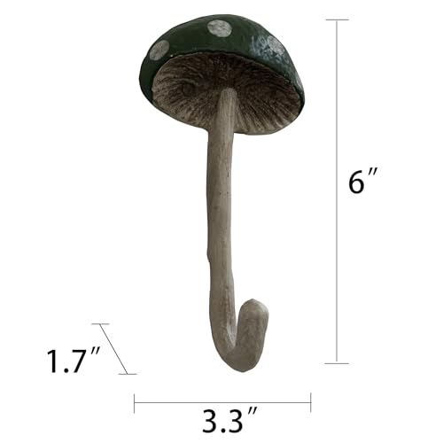 Bohemian Mushroom Wall Hook - Unique Cute Cool Fun Wall Hook Furniture Room Decor for Coat and Towel - Nursery, Kitchen, Bedroom, Bathroom，Coat Hooks (Ellipse)