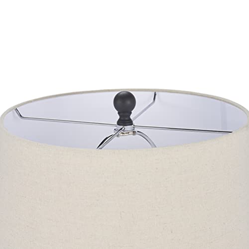Nourison Home 24" Black Farmhouse Ceramic Pottery Jug Table Lamp for Bedside Table, Living Room, Office, Entryway - color: Black