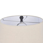 Nourison Home 24" Black Farmhouse Ceramic Pottery Jug Table Lamp for Bedside Table, Living Room, Office, Entryway - color: Black