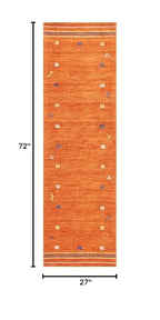 SAFAVIEH Himalaya Collection Runner Rug - 2'3" x 6', Rust, Handmade Boho Tribal Wool, Ideal for High Traffic Areas in Living Room, Bedroom (HIM563P) - color: Rust, size: 2'3" x 6' (Runner)