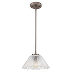Pendant Lights Kitchen Island, HWH Kitchen Island Lighting for Bathroom, Dining Room, 1-Light Hanging Lights Fixtures with Clear Floral Glass, Oil-Rubbed Bronze Finish, 5HJX110MIL ORB - color: Oil-Rubbed Bronze