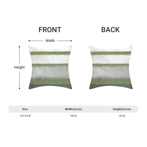 AEIOAE Sage Green Grey Pillow Covers 18x18 Set of 2 Beige Abstract Art Painting Striped Decorative Throw Pillow Covers Cotton Square Modern Cushion Case for Home Couch Sofa Outdoor - color: Sage Green, size: 18" x 18" (Pack of 1)