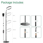 LBW 10.2in Grow Lights for Indoor Plants Full Spectrum with Stand, Floor Plant Growing Lamp for Large Plants, Auto ON/Off Timer 4/8/12H, 4 Dimmable Levels, 68in Adjustable Height - size: 1 Head 10.2" Jumbo Black