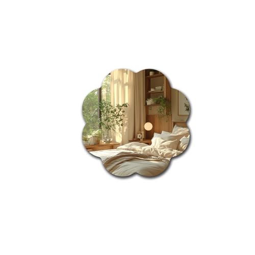 Flower Acrylic Mirror Anti-Scratch Unbreakable Shatterproof HD Tempered Wall Decorative Mirrors for Home Children's Rooms Kindergarten Themed Restaurant(Flower 2,11.81"x11.81") - color: Flower 2