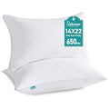 Oubonun 14 x 22 Pillow Inserts Pack of 2 Rectangle Square Interior Sofa Pillow Insert Pair, White Decorative Lumbar Pillow for Bed Couch Living Room - size: 14×22 inch