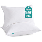 Oubonun 14 x 22 Pillow Inserts Pack of 2 Rectangle Square Interior Sofa Pillow Insert Pair, White Decorative Lumbar Pillow for Bed Couch Living Room - size: 14×22 inch