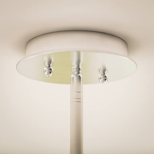 Kenroy Home 93013BS Bulletin 3-Light Pendant, Brushed Steel - color: Brushed Steel