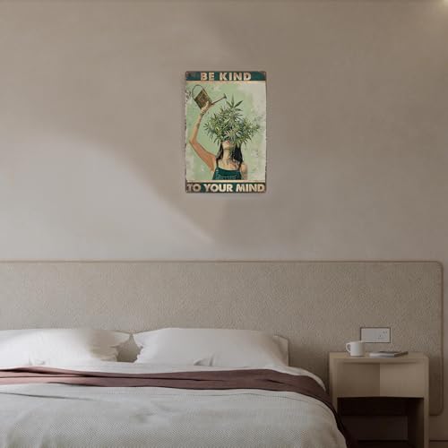 Bohemian Home Decor Boho Gifts For Women Cozy Bedroom Decor Room Aesthetic Vintage Metal Sign 8×12 Inches - color: Plants, size: 8×12Inches