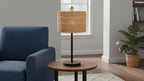 Aspen Creative 31602, Drum Spider Lamp Shade, Natural Banana Leaf, 12" Top x 12" Bottom x 9" Height - color: Banana Leaf