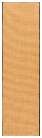 Martha Stewart SAFAVIEH x Collection Area Rug - 2'3" x 8' Runner, Natural & Grey, Sisal & Jute, Ideal for Living Room, Hallway, Foyer, Entryway, Bedroom (MSR9501G) - color: Natural/Grey, size: 2'3" x 8' (Runner)