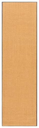Martha Stewart SAFAVIEH x Collection Area Rug - 2'3" x 8' Runner, Natural & Grey, Sisal & Jute, Ideal for Living Room, Hallway, Foyer, Entryway, Bedroom (MSR9501G) - color: Natural/Grey, size: 2'3" x 8' (Runner)