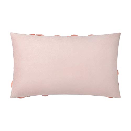 KINGROSE Handmade 3D Flower Soft Home Decorative Throw Pillow Case Rectangle Cushion Cover for Bed Living Room Sofa 12 x 20 Inches Solid Suede Pink - color: Pink - Solid Suede