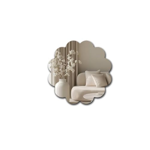 Flower Acrylic Mirror Anti-Scratch Unbreakable Shatterproof HD Tempered Wall Decorative Mirrors for Home Children's Rooms Kindergarten Themed Restaurant(Flower 3,11.81"x11.81") - color: Flower 3