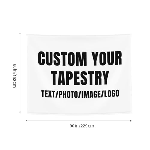Personalized Tapestry Custom Tapestry Upload Images Banners and Signs Customize For Bedroom Tapestrys Decor Living Room Home - size: 90"L x 60"W
