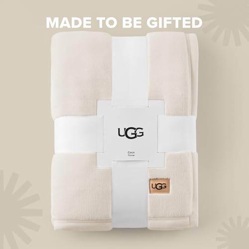 UGG Coco Plush Fleece Throw Blanket – Soft & Cozy Blanket for Couch, Bed & Sofa, Perfect for Home Decor, House Warming Gifts or Luxurious Birthday Gifts for Women, 50" x 70", Off-White Snow - color: Off-white