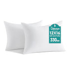 Oubonun 12 x 16 Throw Pillow Inserts - Soft, Plush & Decorative Down Alternative Pillows for Couch Sofa Bed, Machine Washable - White, Pack of 2 - size: 12x16 Inch (Pack of 2)
