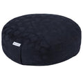 Meditation Cushion, Comfortable Meditation Pillow with Peacock Feather Jacquard Cover. Buckwheat Hull Filled Zafu Floor Pillow 16 * 16 * 5 in - color: Black