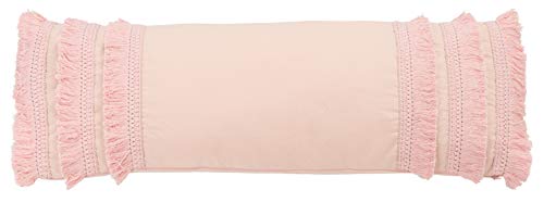 Safavieh Home Collection Grema Boho 12 x 36-inch Pink Fringe Decorative Accent Pillow PLS7142B-1236 - color: Pink, size: 12"x36"