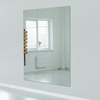 Ruomeng Home Gym Mirrors 12 Inch x 12Pcs Wall Mounted Mirror Glass Frameless Full Length Mirror Tiles for Home Gym, Bedroom, Door & Bathroom - size: 12"x12"-12pcs
