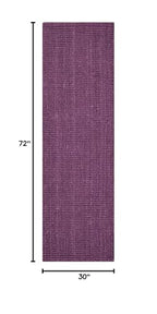 SAFAVIEH Natural Fiber Collection Runner Rug - 2'6" x 6', Purple, Handmade Jute, Farmhouse Style, Chunky Textured Thick Pile (NF447B) - color: Purple, size: 2'6" x 6' (Runner)