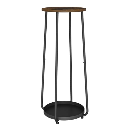 YINMIT Plant Stand Indoor, 2 Tier Wood Plant Stand, 30" Tall Vertical Flower Pot Stand, Round Corner Plant Shelf, Planter Pot Holder for Balcony Garden Patio Living Room - size: 30 In