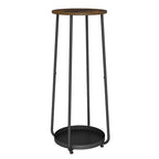 YINMIT Plant Stand Indoor, 2 Tier Wood Plant Stand, 30" Tall Vertical Flower Pot Stand, Round Corner Plant Shelf, Planter Pot Holder for Balcony Garden Patio Living Room - size: 30 In